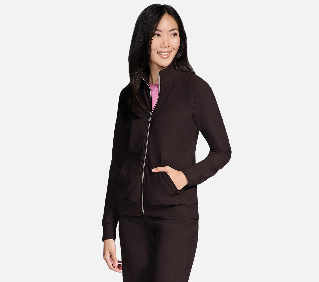 GO LUXE RIB Full Zip Jacket Clothes Skechers.fi