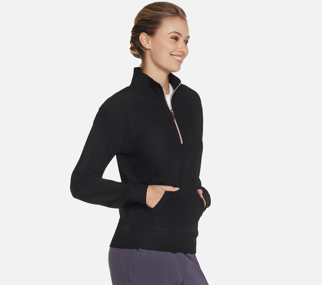 GO LUXE Rib 1/4 Zip Clothes Skechers.fi