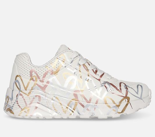 JGoldcrown: Uno Lite - Metallic Love Shoe Skechers.fi