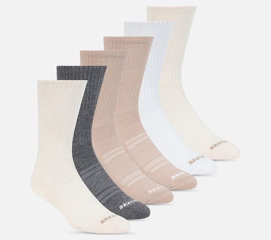 6 parin pakkaus sporttisia crew-sukkia Sock Skechers.fi