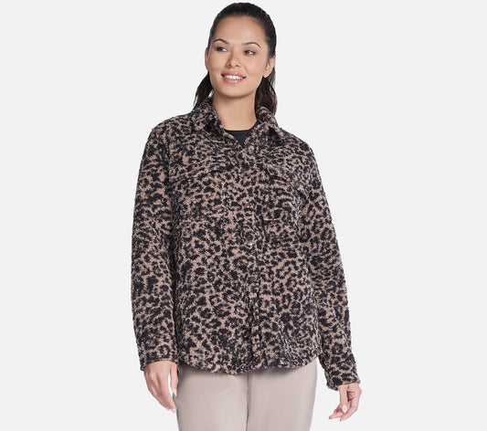 On-the-GO Cheetah Sherpa Jacket Clothes Skechers.fi