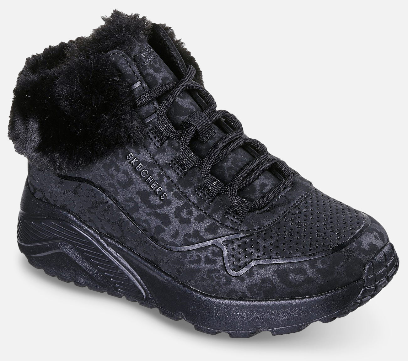 Uno Lite - Cozy Leopard Boot Skechers.fi
