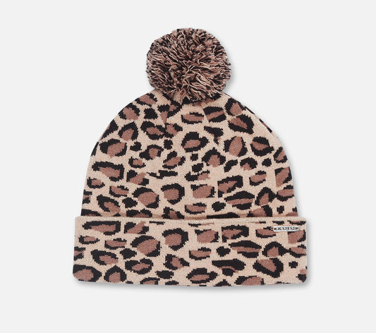 Leopard Jacquard -neulepipo Hat Skechers