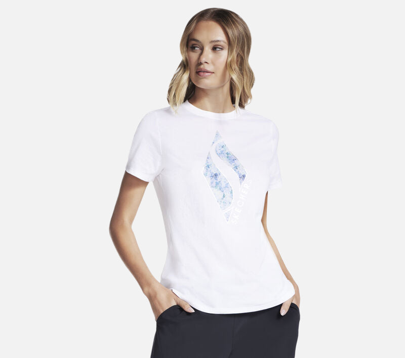 Floral Diamond Classic Crew Tee Clothes Skechers.fi