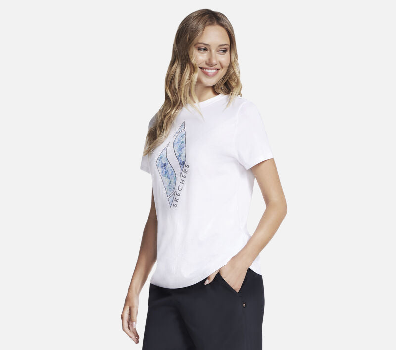 Floral Diamond Classic Crew Tee Clothes Skechers.fi