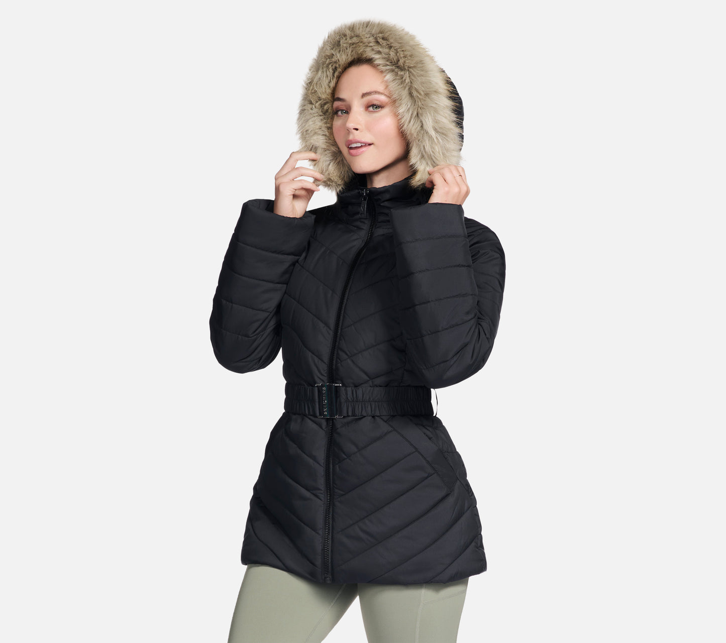 On-the-GO GO SHIELD Cozy Fit Belted Parka Clothes Skechers.fi