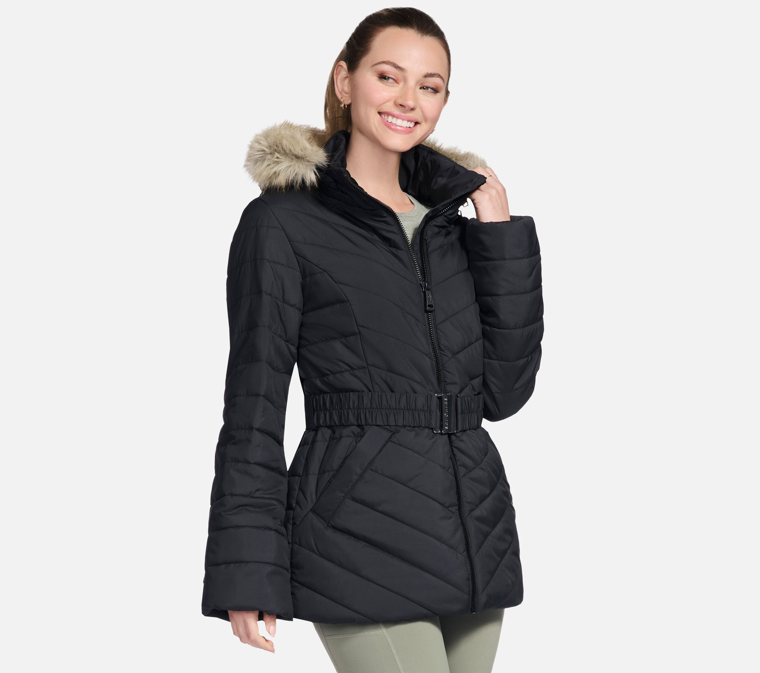 On-the-GO GO SHIELD Cozy Fit Belted Parka Clothes Skechers.fi