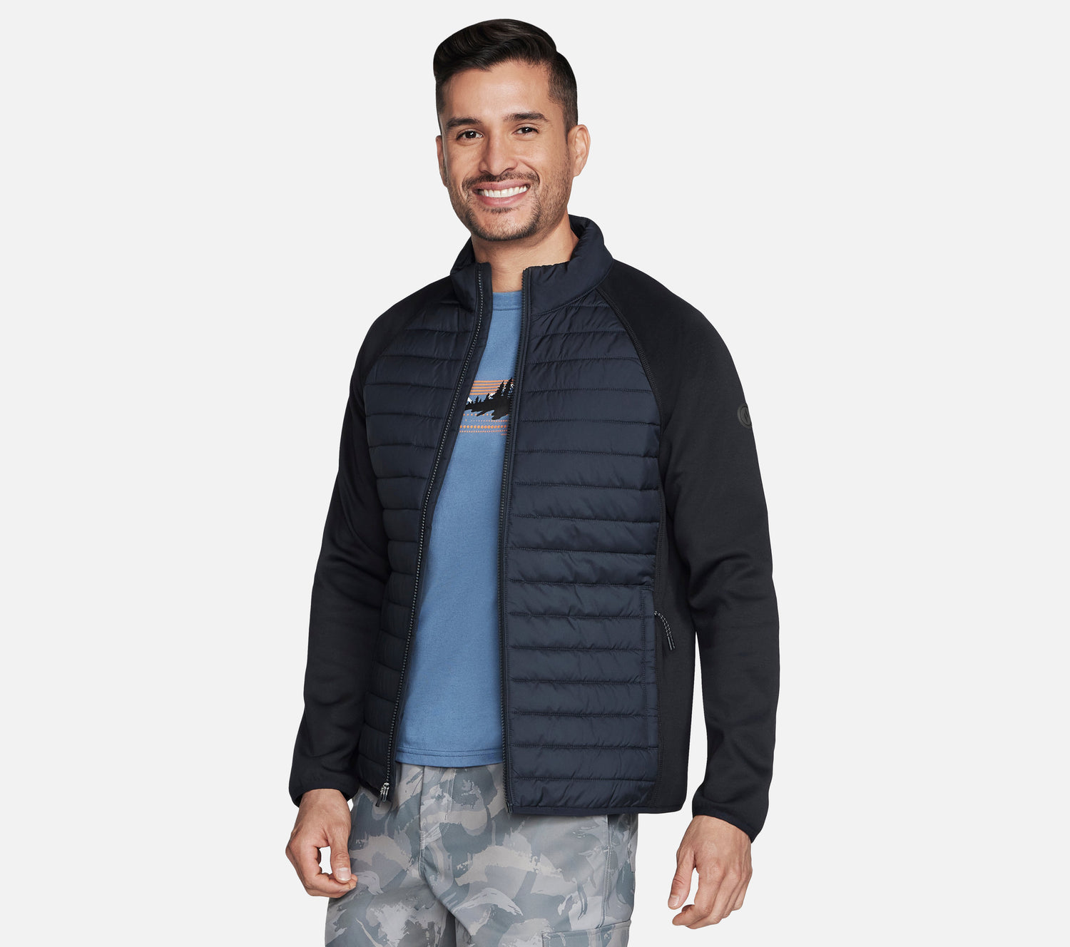 Hoodless Hoodies Cozy Fit Hybrid Jacket Clothes Skechers.fi