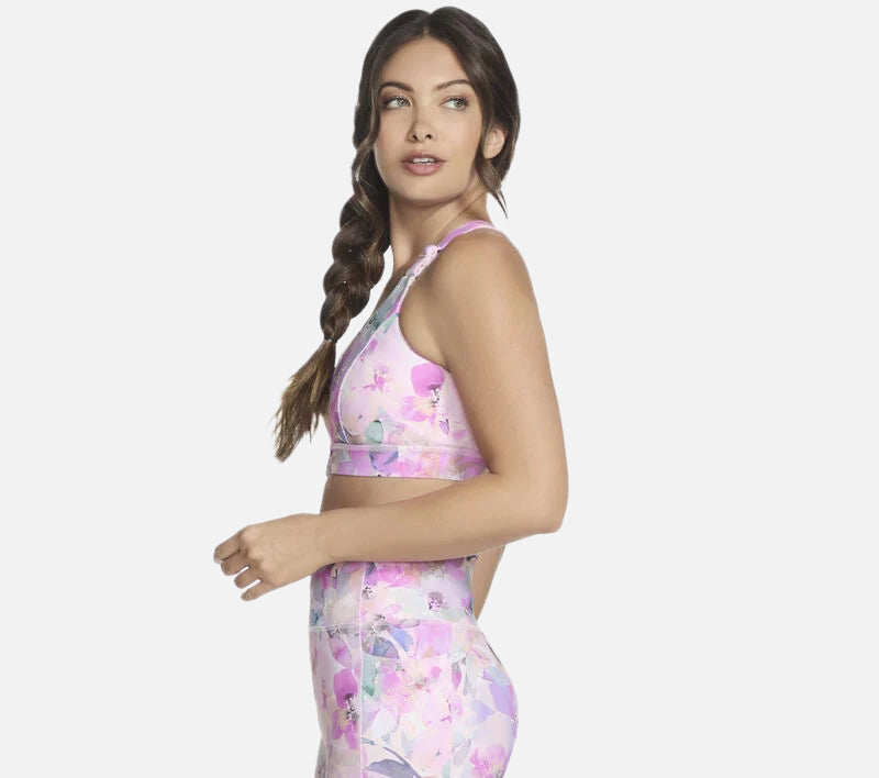 GO WALK Seascape Floral Zip Front Bra Clothes Skechers.fi