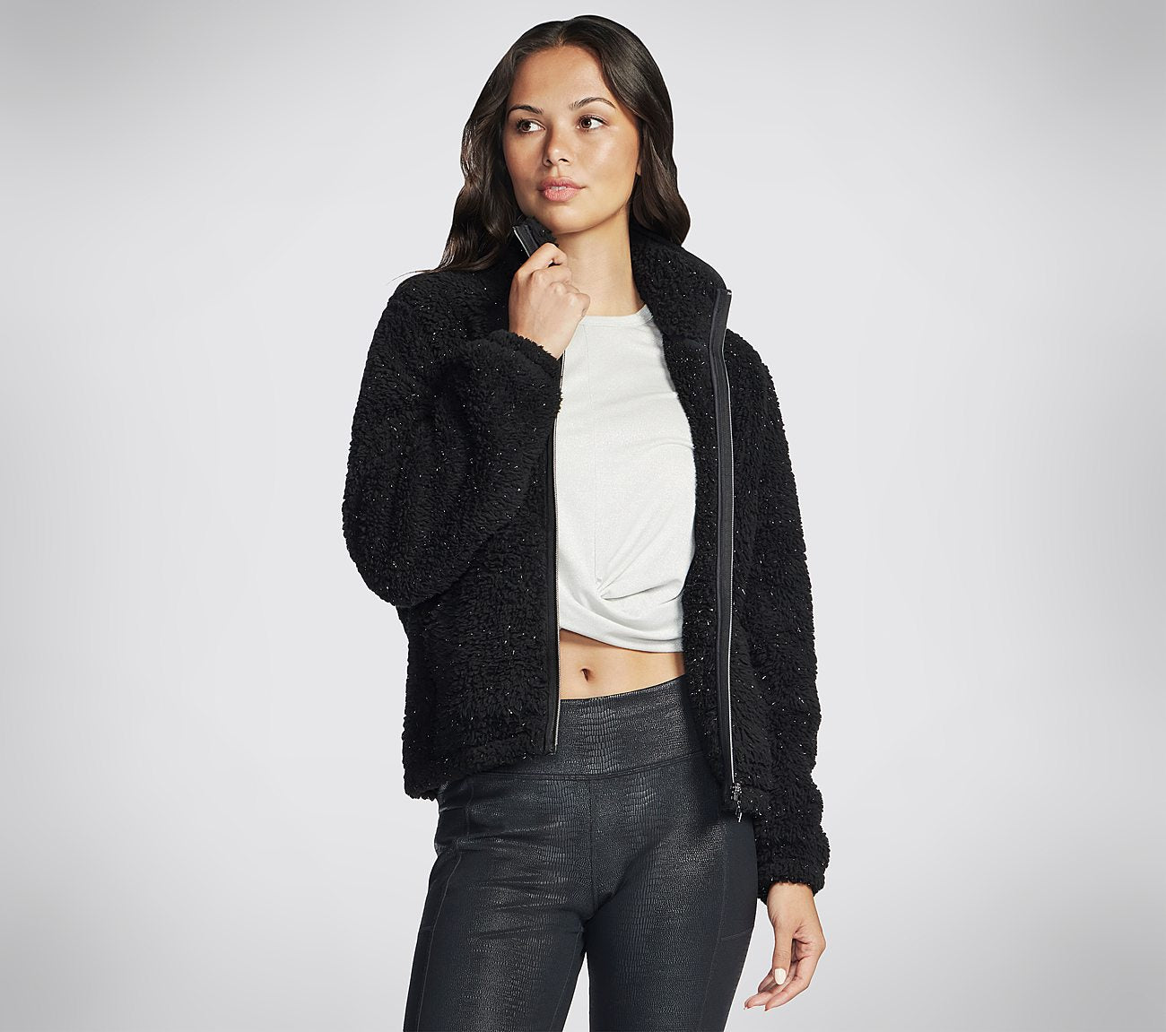 GO SNUGGLE Shine Sherpa Jacket Clothes Skechers.fi