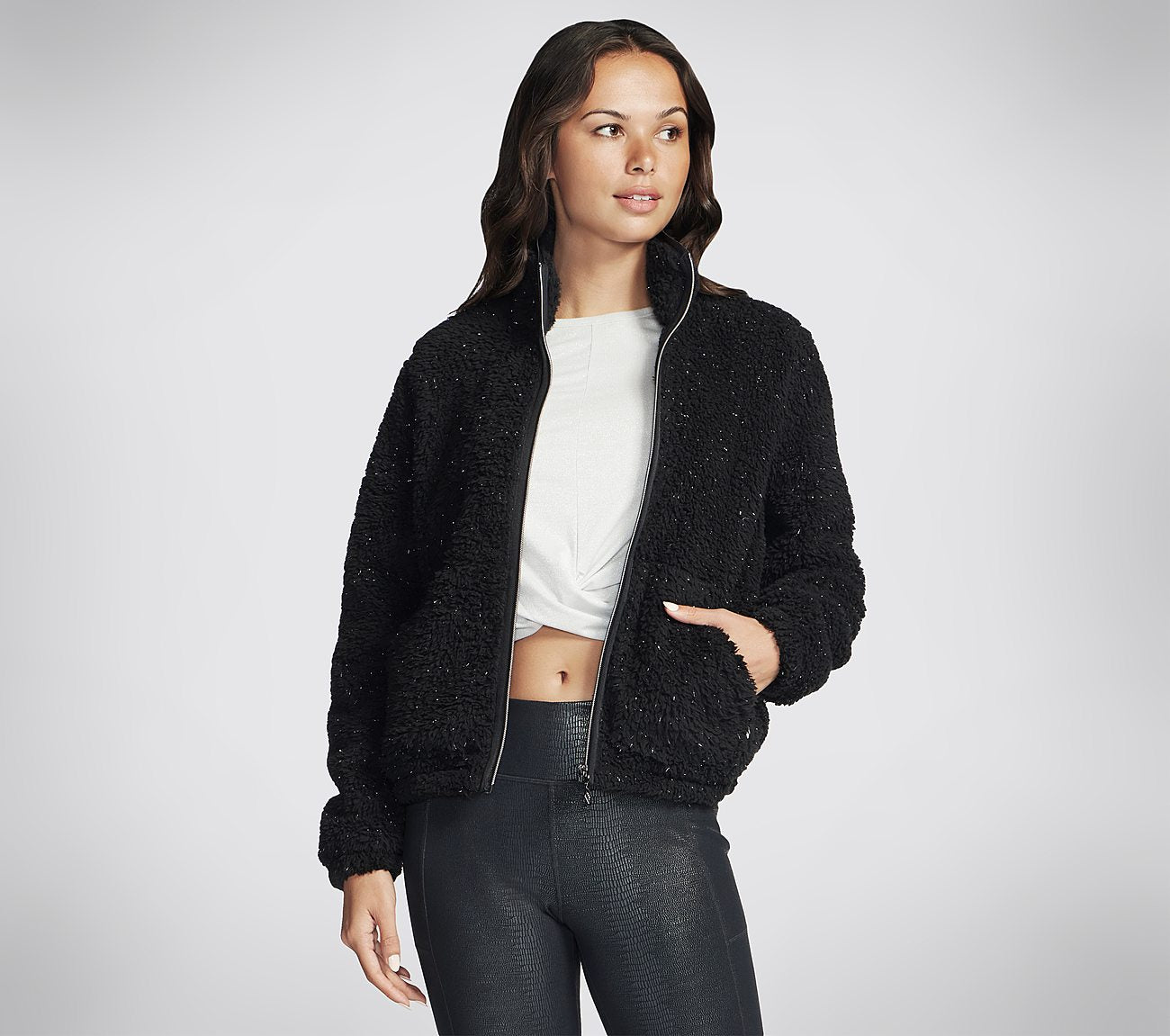 GO SNUGGLE Shine Sherpa Jacket Clothes Skechers.fi
