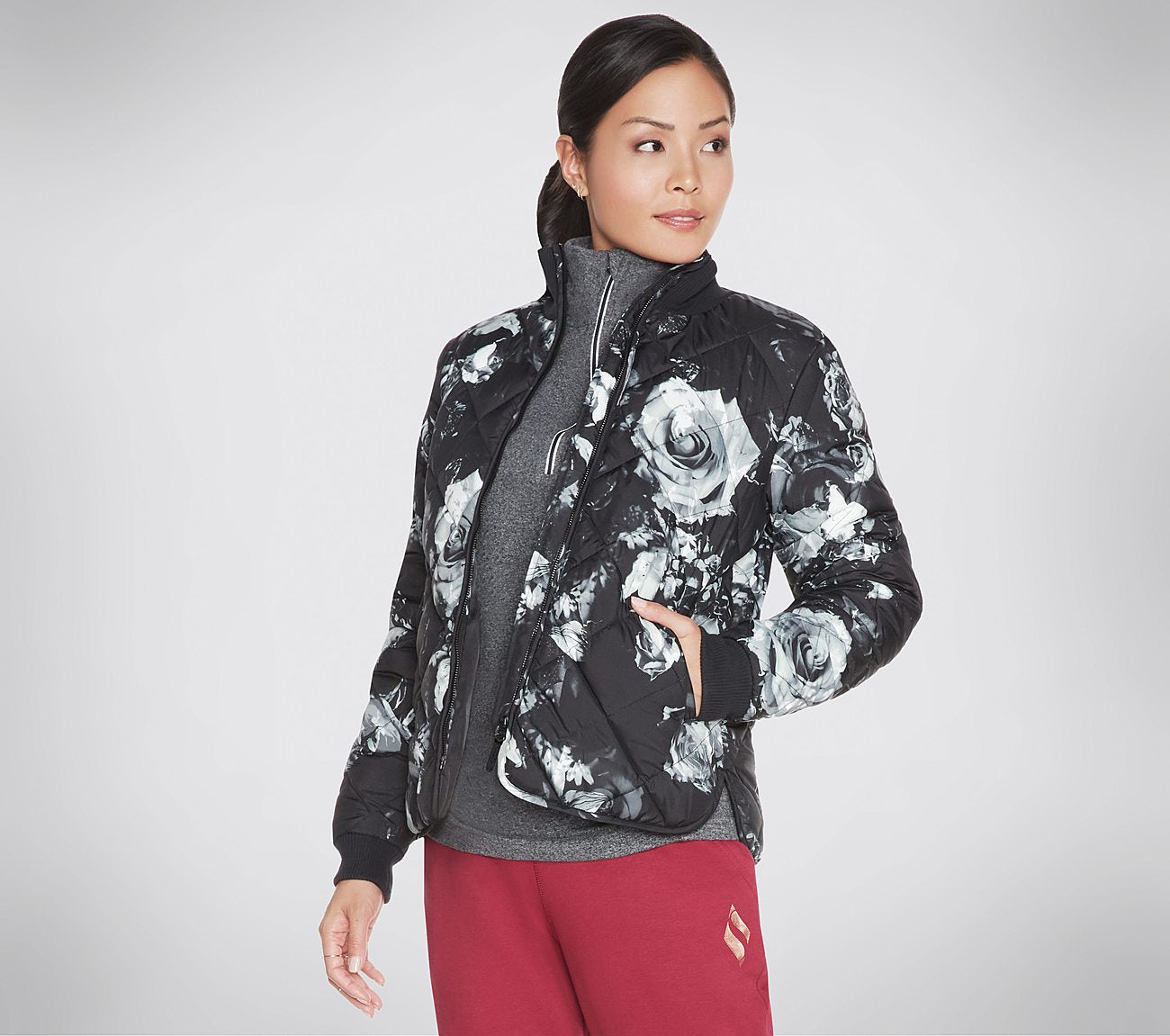 Eden Print Puffer Takki Clothes Skechers