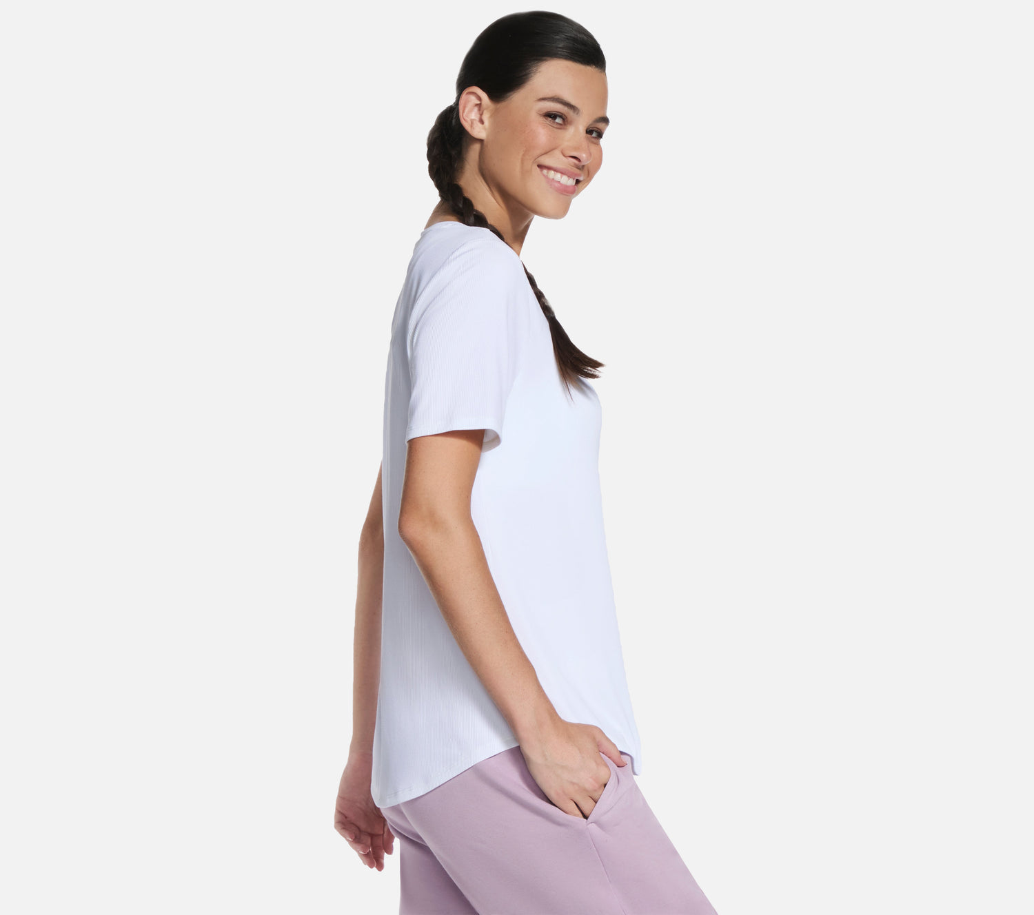 GO WALK Luxe Rib Tee Clothes Skechers.fi