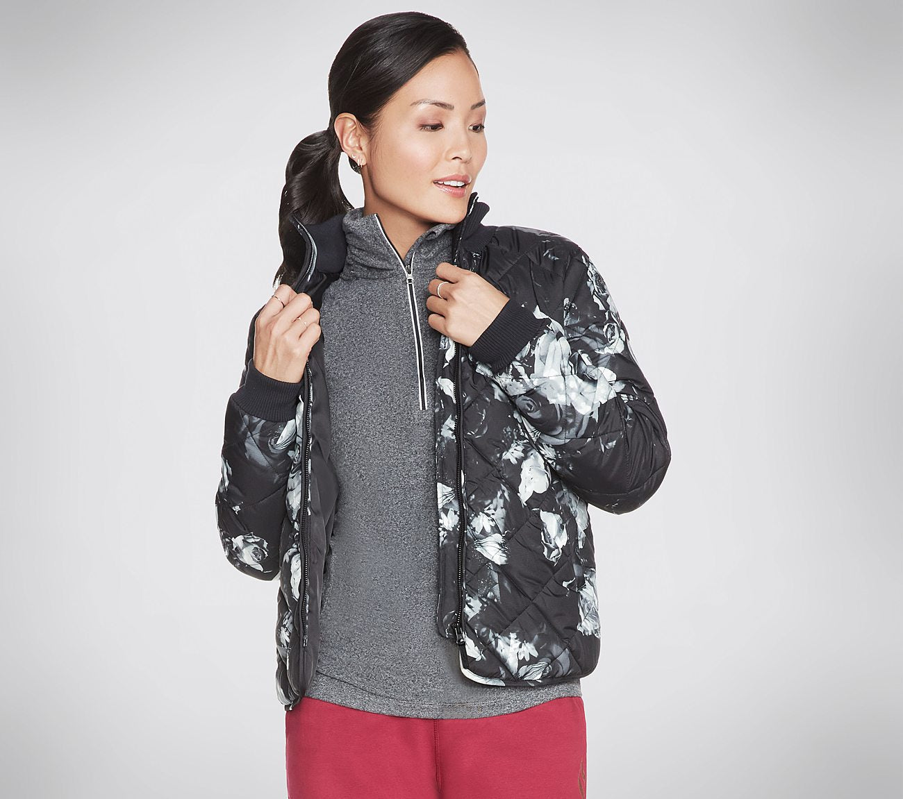 Eden Print Puffer Takki Clothes Skechers
