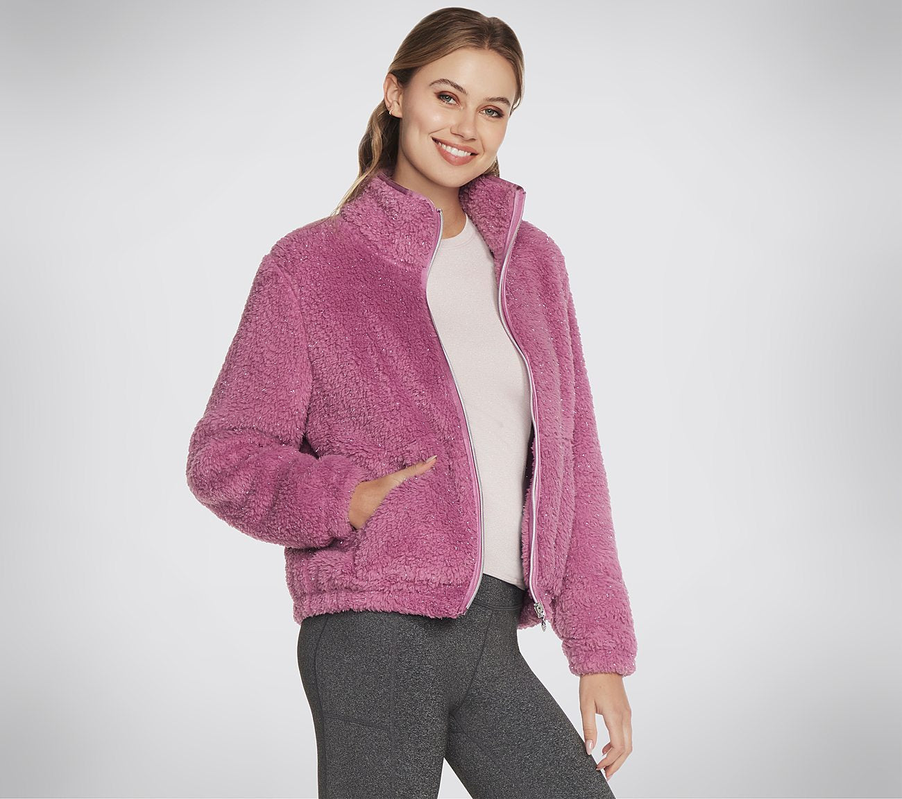 GO SNUGGLE Shine Sherpa Jacket Clothes Skechers.fi