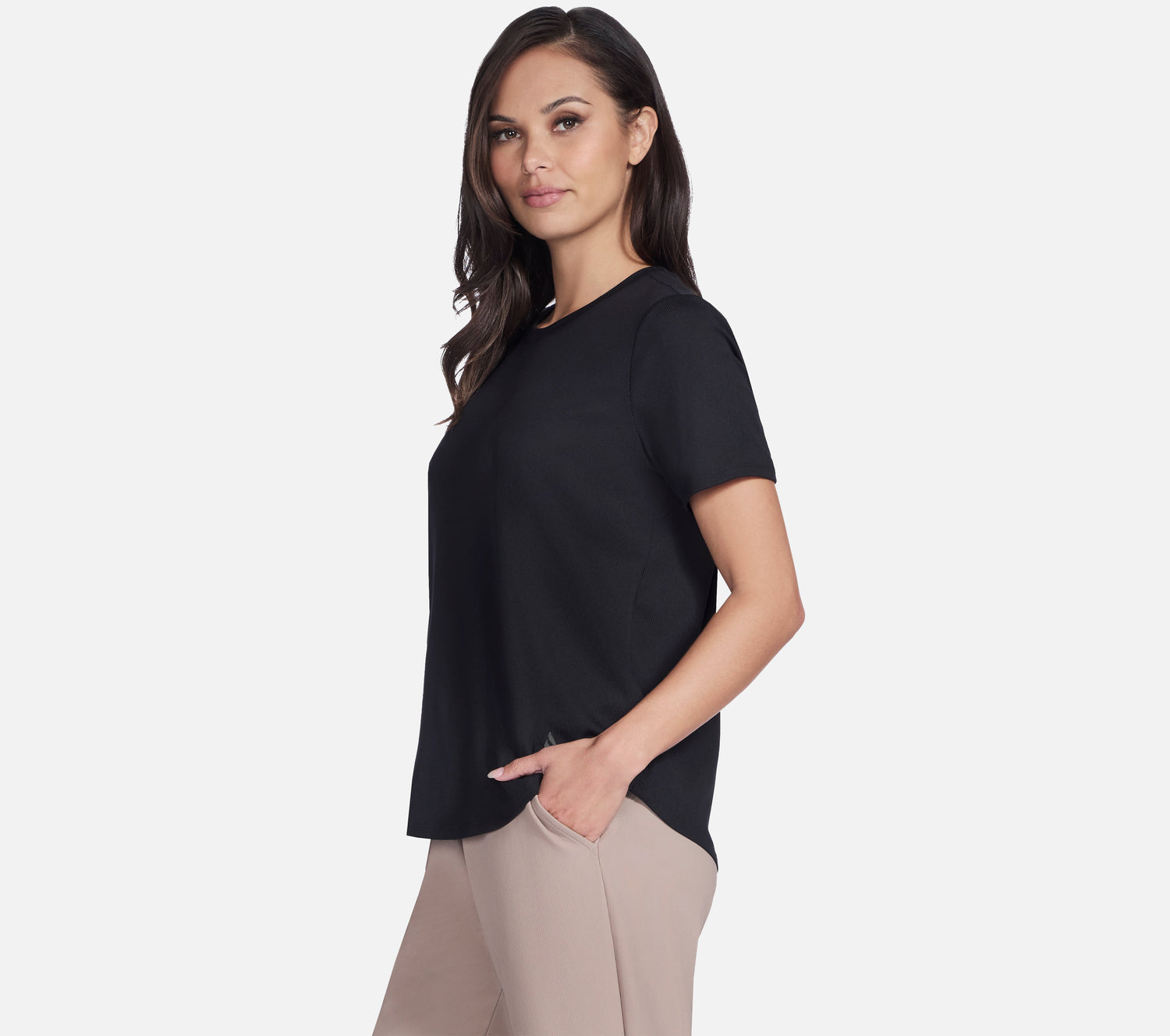 GO WALK Luxe Rib Tee Clothes Skechers.fi