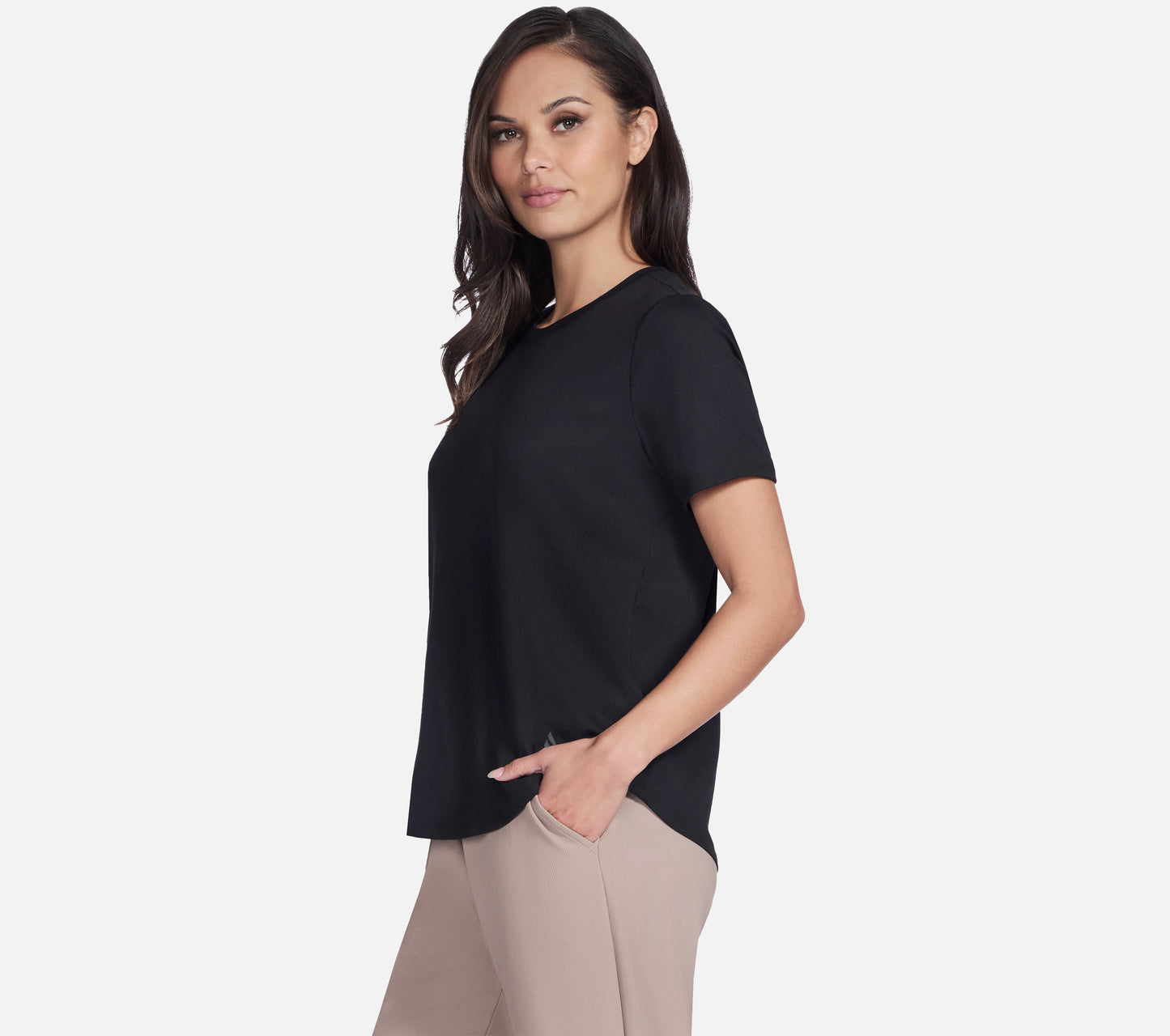 GO WALK Luxe Rib Tee Clothes Skechers.fi