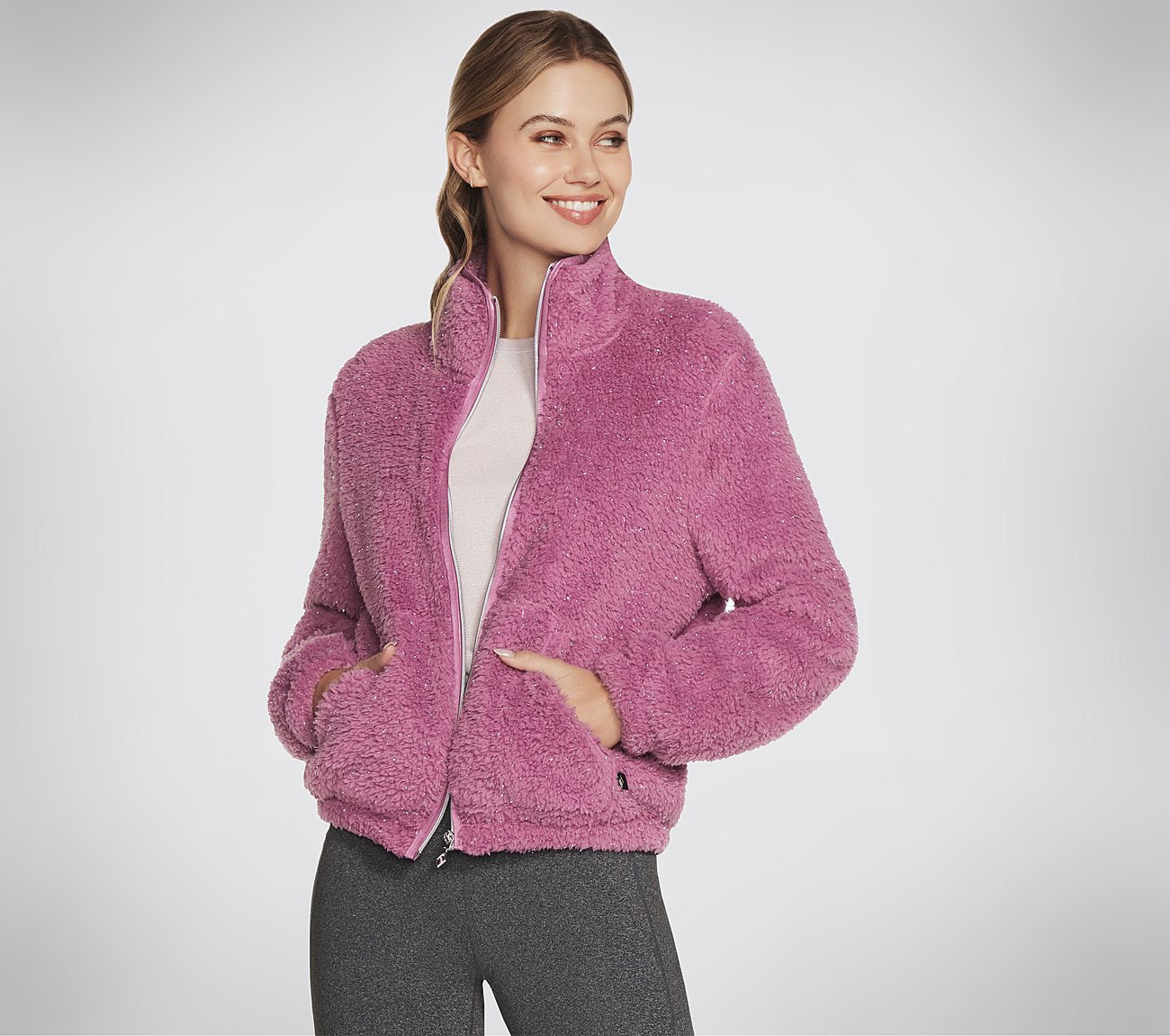 GO SNUGGLE Shine Sherpa Jacket Clothes Skechers.fi