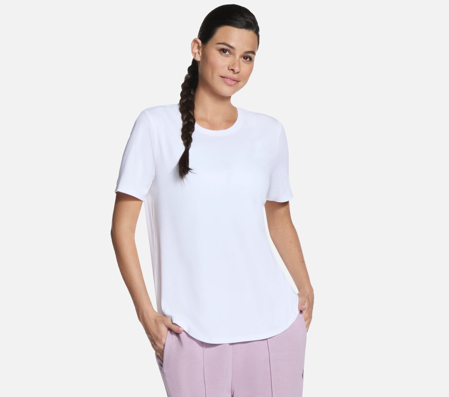 GO WALK Luxe Rib Tee Clothes Skechers.fi