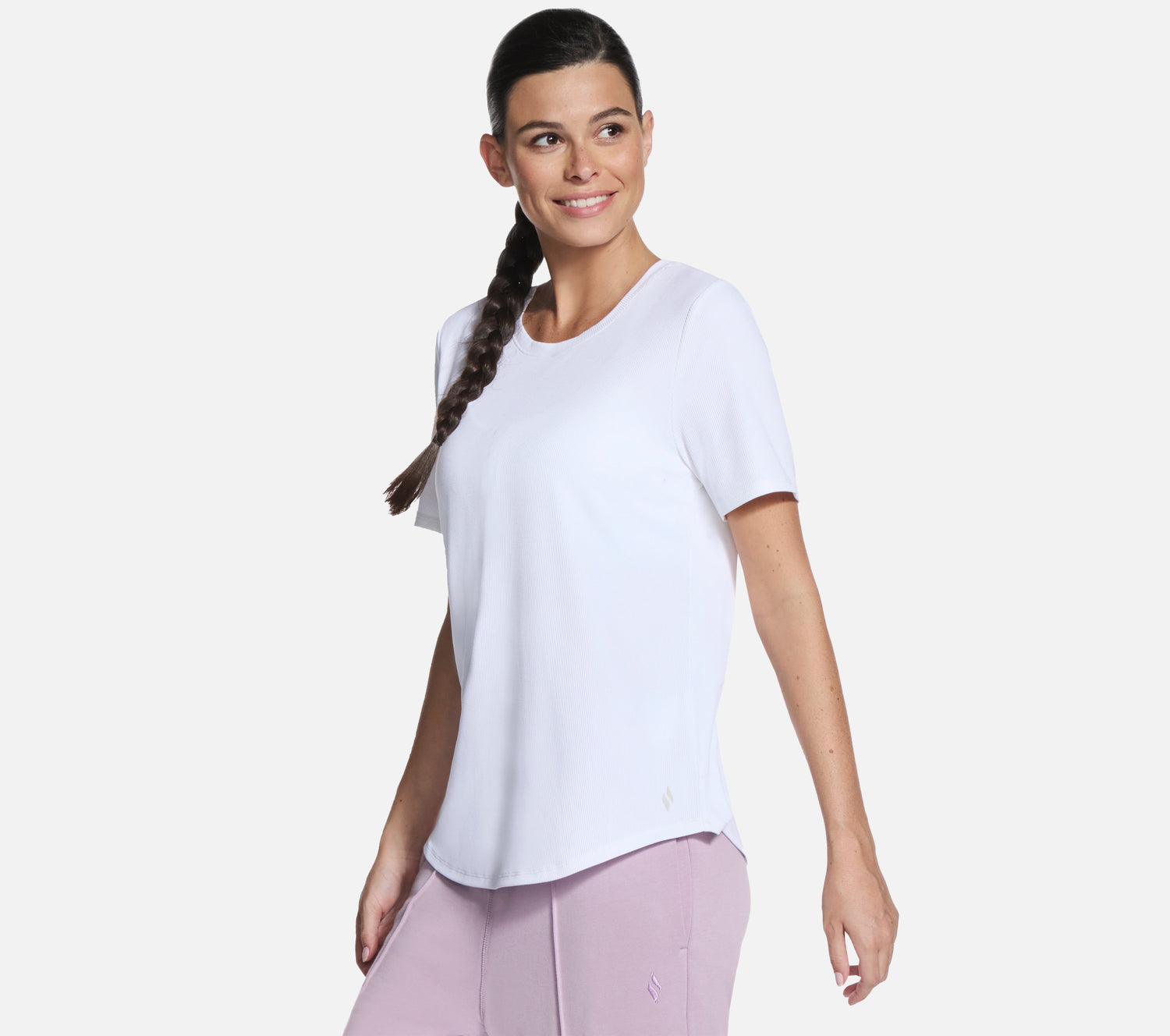 GO WALK Luxe Rib Tee Clothes Skechers.fi