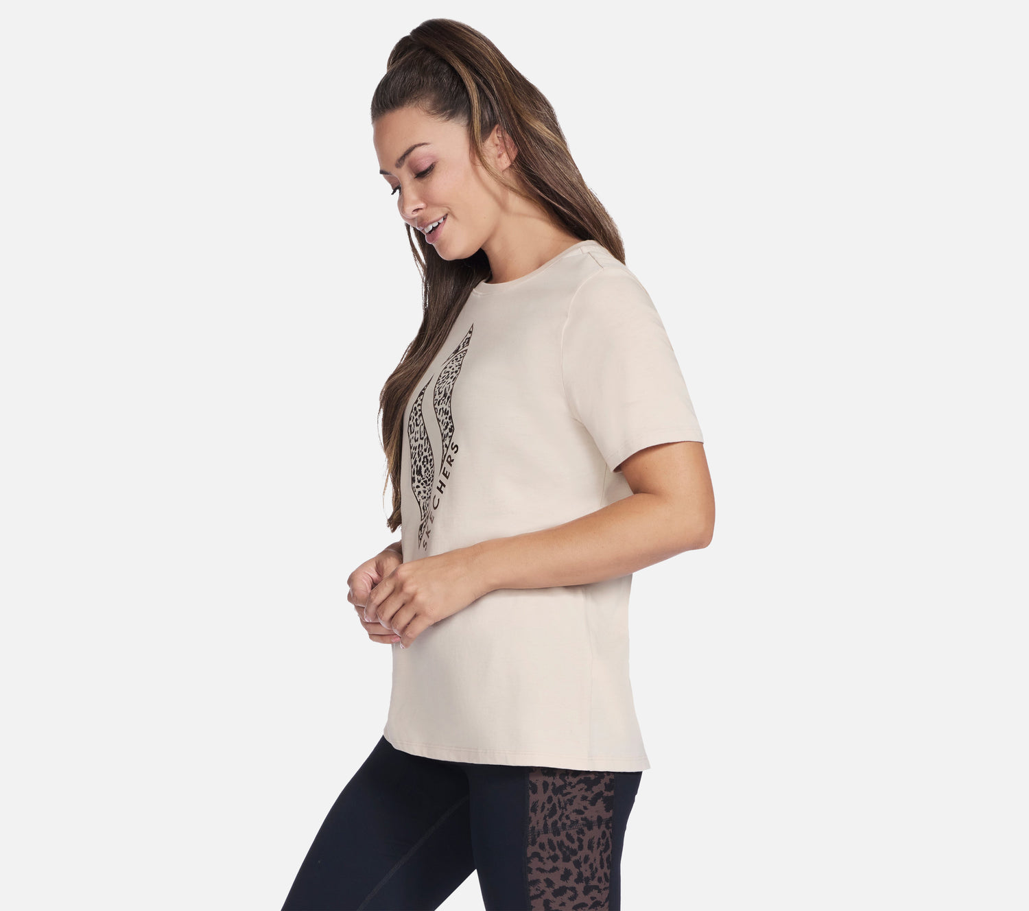 Diamond Cheetah Short Sleeve Tee Clothes Skechers.fi