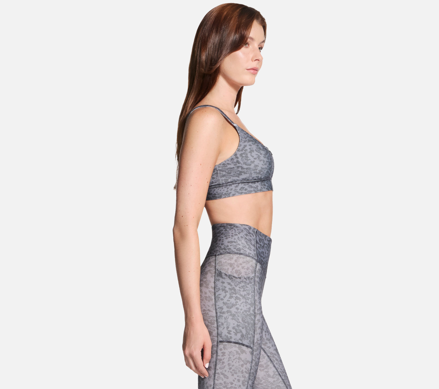 GO WALK Evolution Printed Zip Front Bra Clothes Skechers.fi