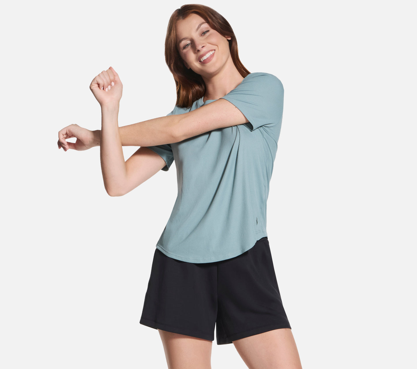 GO WALK Luxe Rib Tee Clothes Skechers.fi