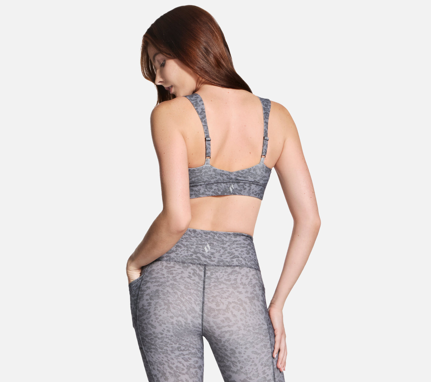 GO WALK Evolution Printed Zip Front Bra Clothes Skechers.fi