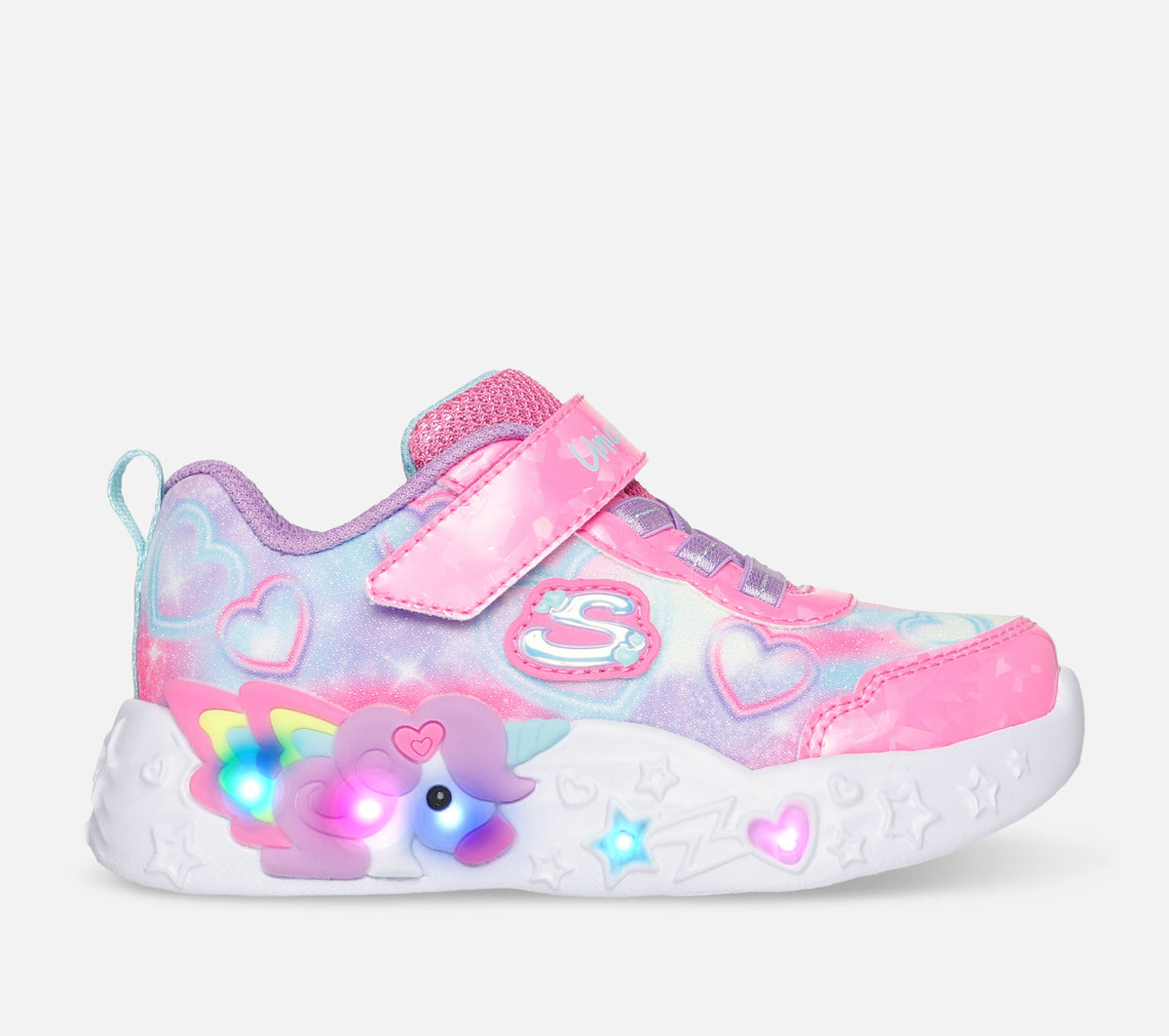 S-Lights: Unicorn Charmer - Lil Heart Sparkles Shoe Skechers.fi