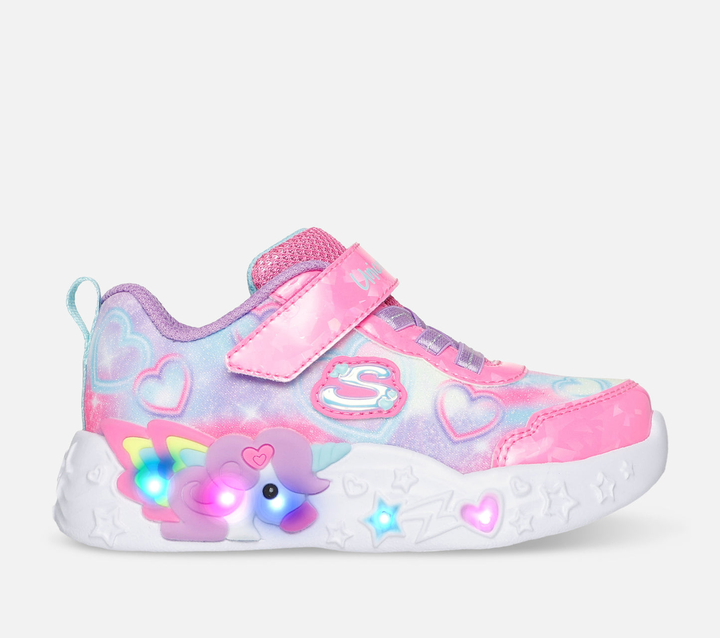 S-Lights: Unicorn Charmer - Lil Heart Sparkles Shoe Skechers.fi