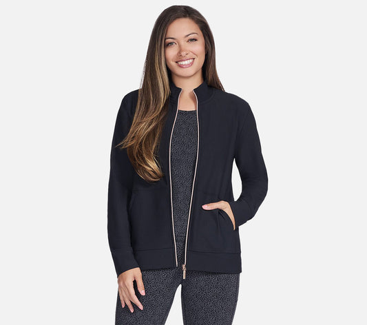 GO LUXE RIB Full Zip Jacket Clothes Skechers.fi