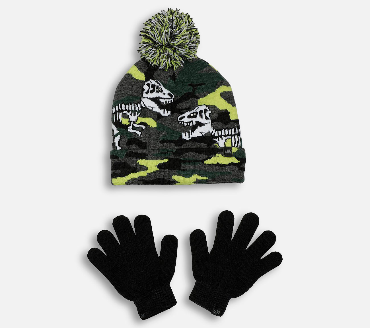 Camo Dinos Led Knit Hat W/Pom Hat Skechers