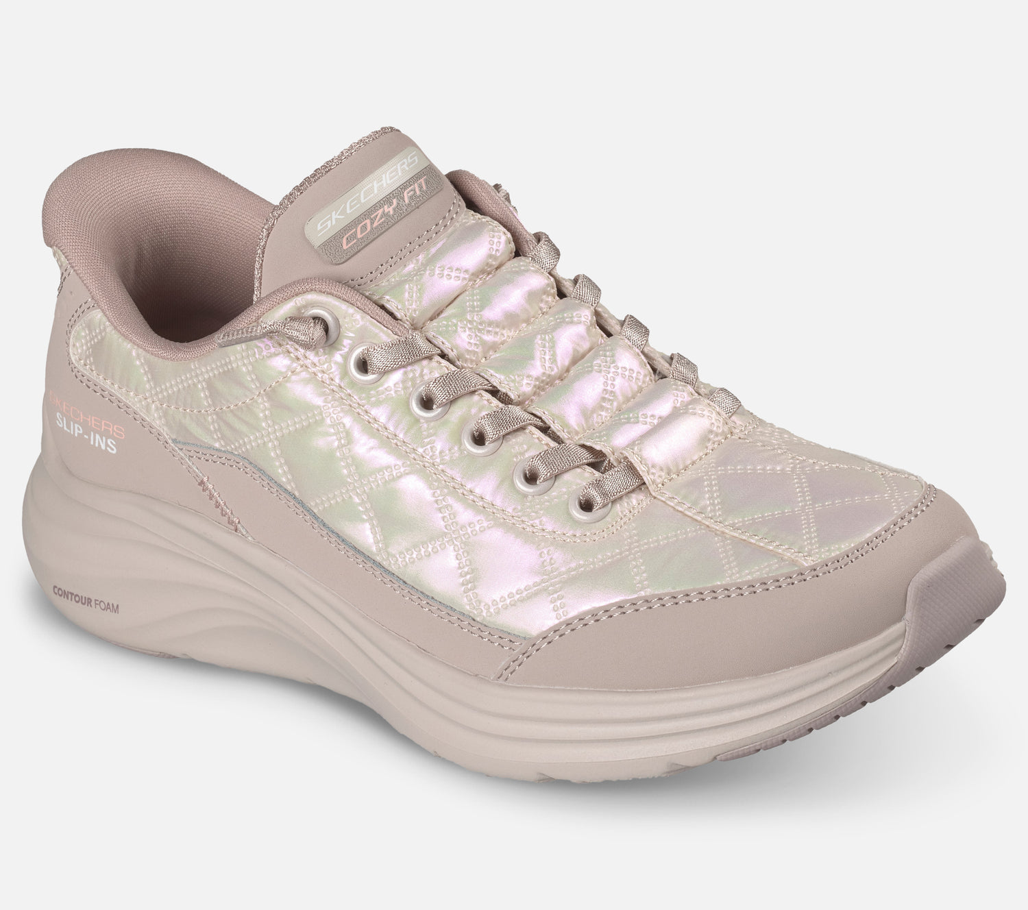Slip-ins: Contour Foam Cozy Fit - Shining Pearl Shoe Skechers.fi