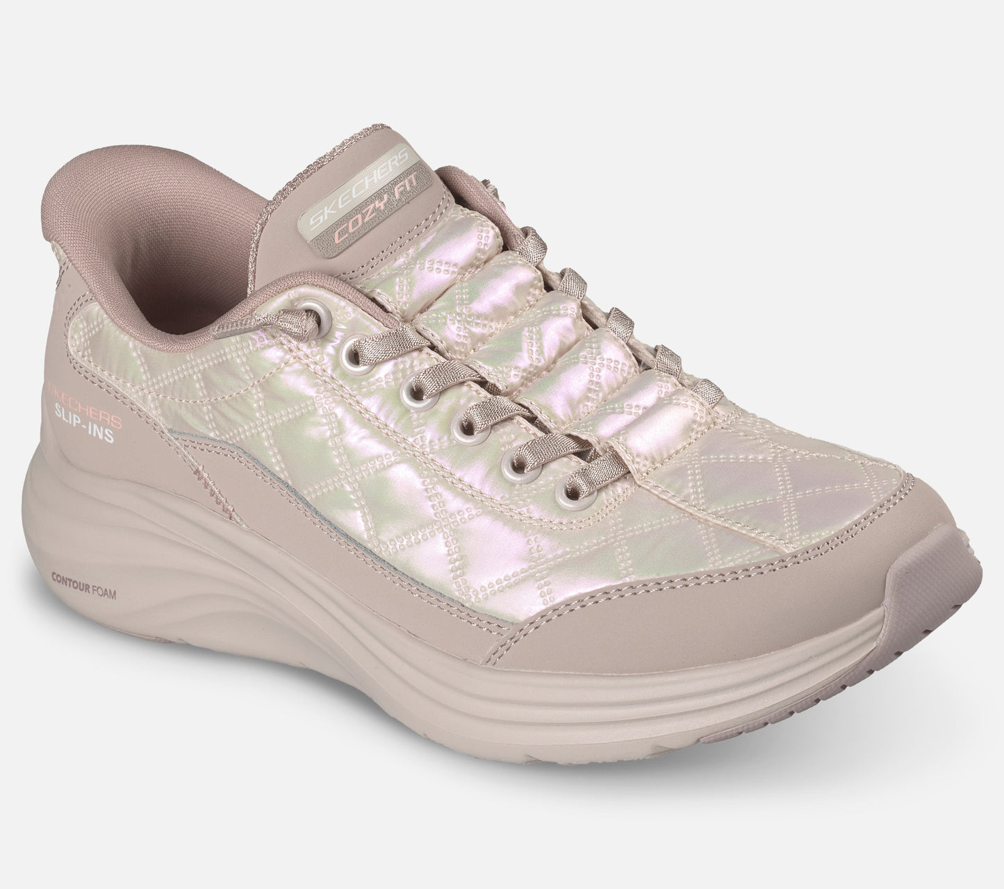 Slip-ins: Contour Foam Cozy Fit - Shining Pearl Shoe Skechers.fi