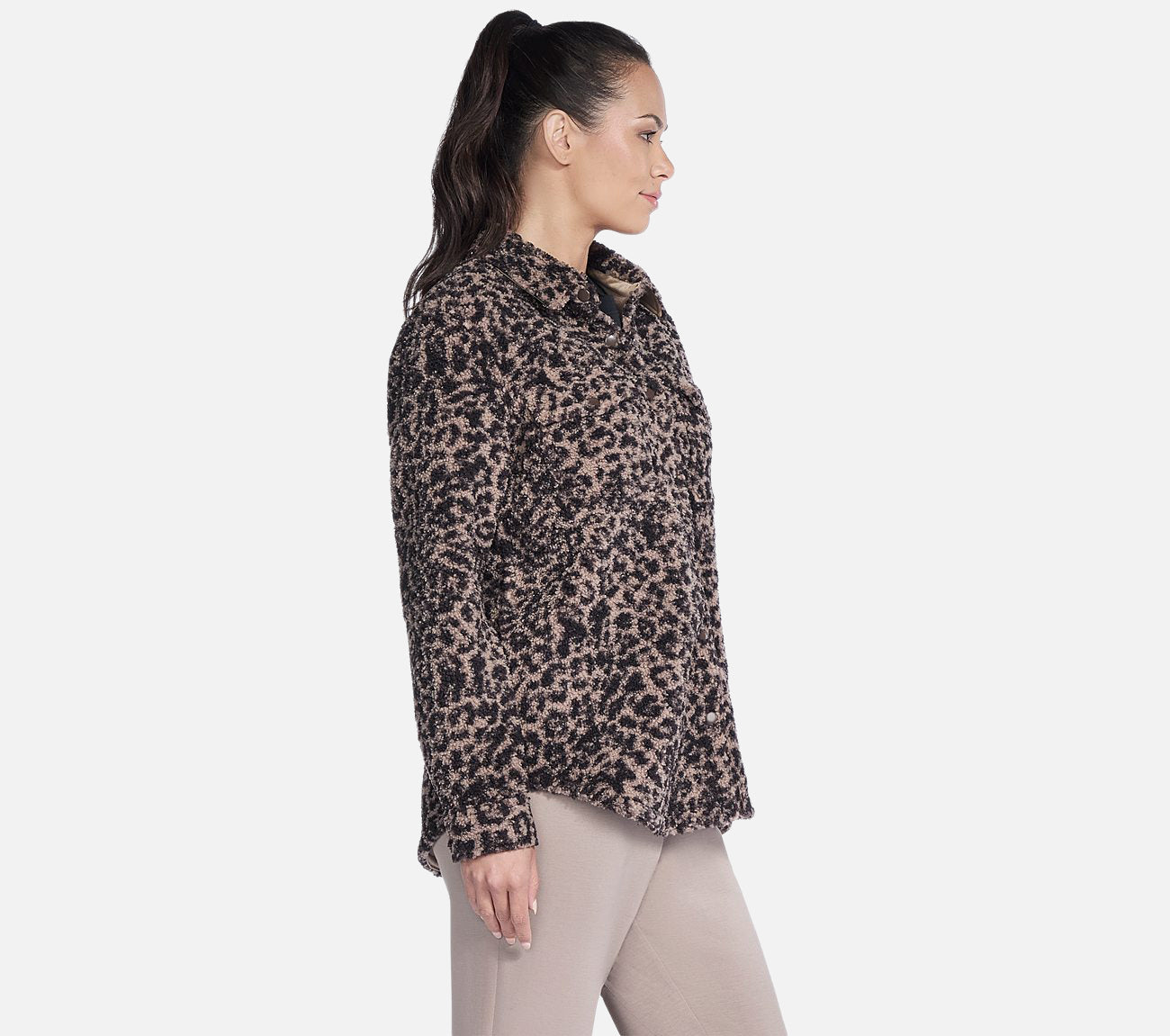 On-the-GO Cheetah Sherpa Jacket Clothes Skechers.fi