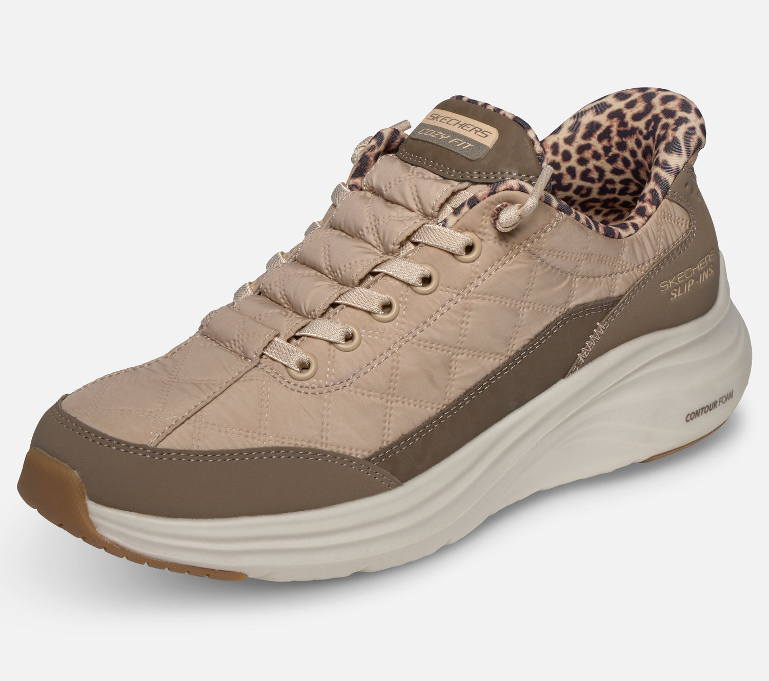 Slip-ins: Contour Foam – Cozy Fit Leopard Dream Shoe Skechers.fi