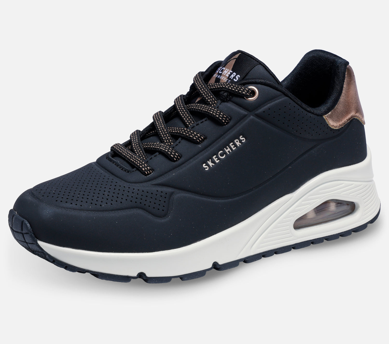 Wide Fit: Uno - Shimmer Away Shoe Skechers.fi