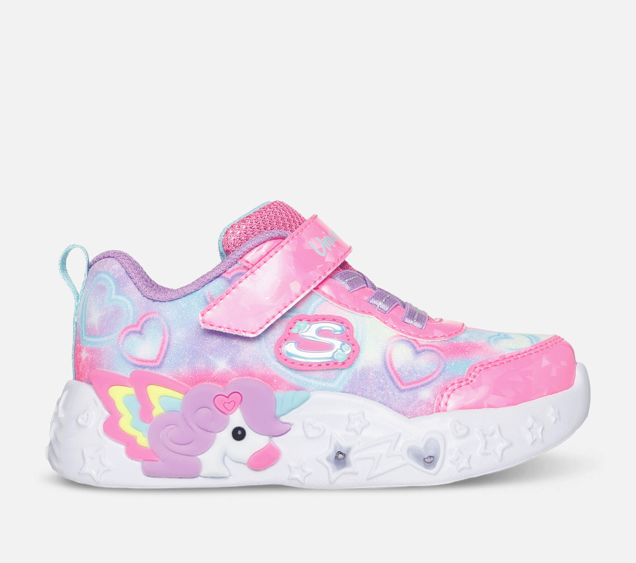 S-Lights: Unicorn Charmer - Lil Heart Sparkles Shoe Skechers.fi