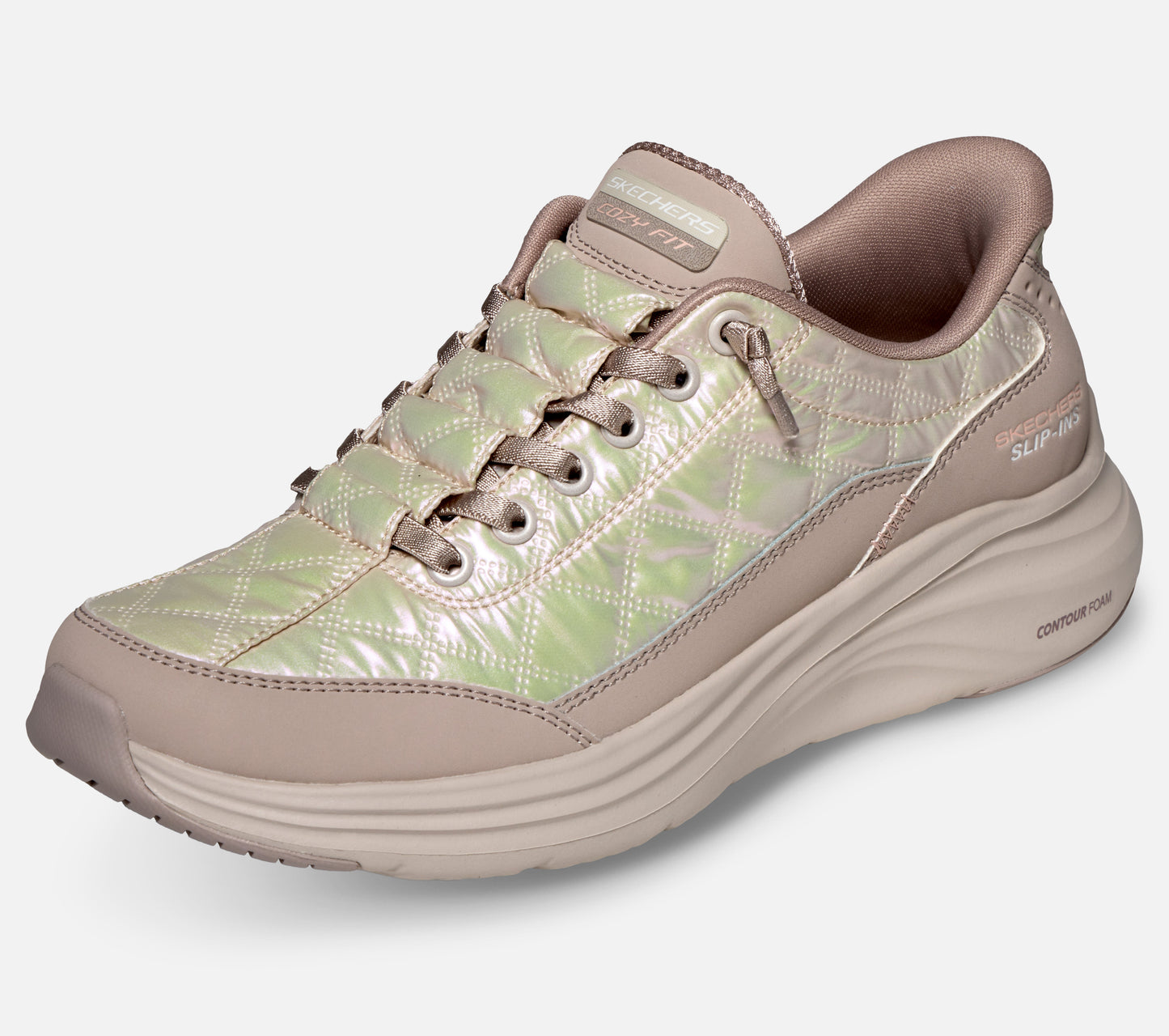 Slip-ins: Contour Foam Cozy Fit - Shining Pearl Shoe Skechers.fi