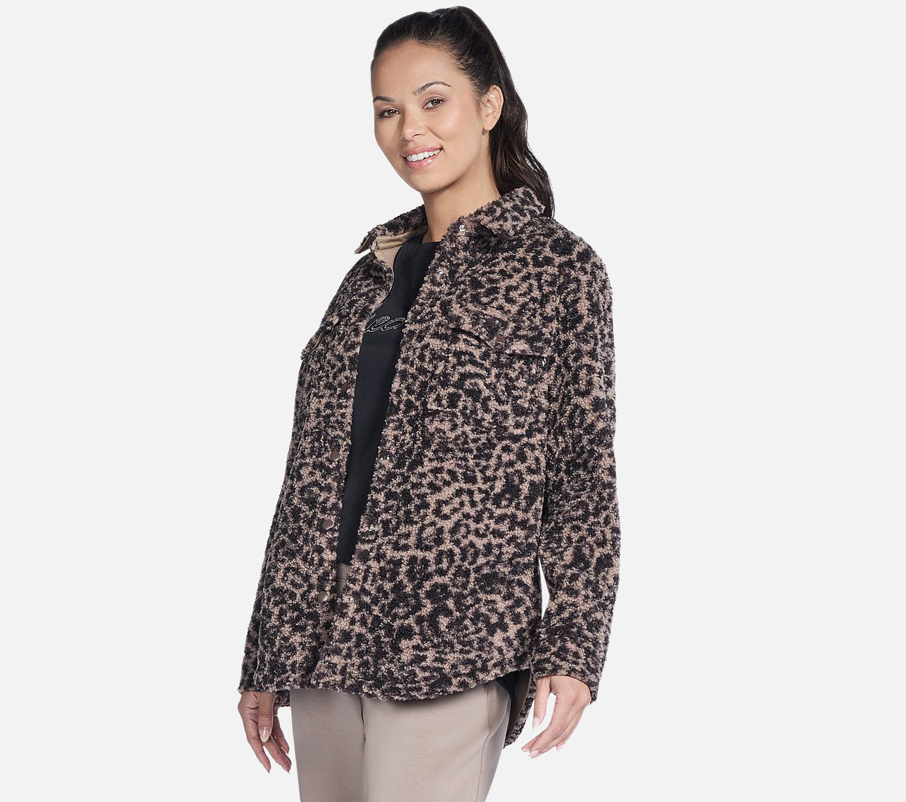 On-the-GO Cheetah Sherpa Jacket Clothes Skechers.fi