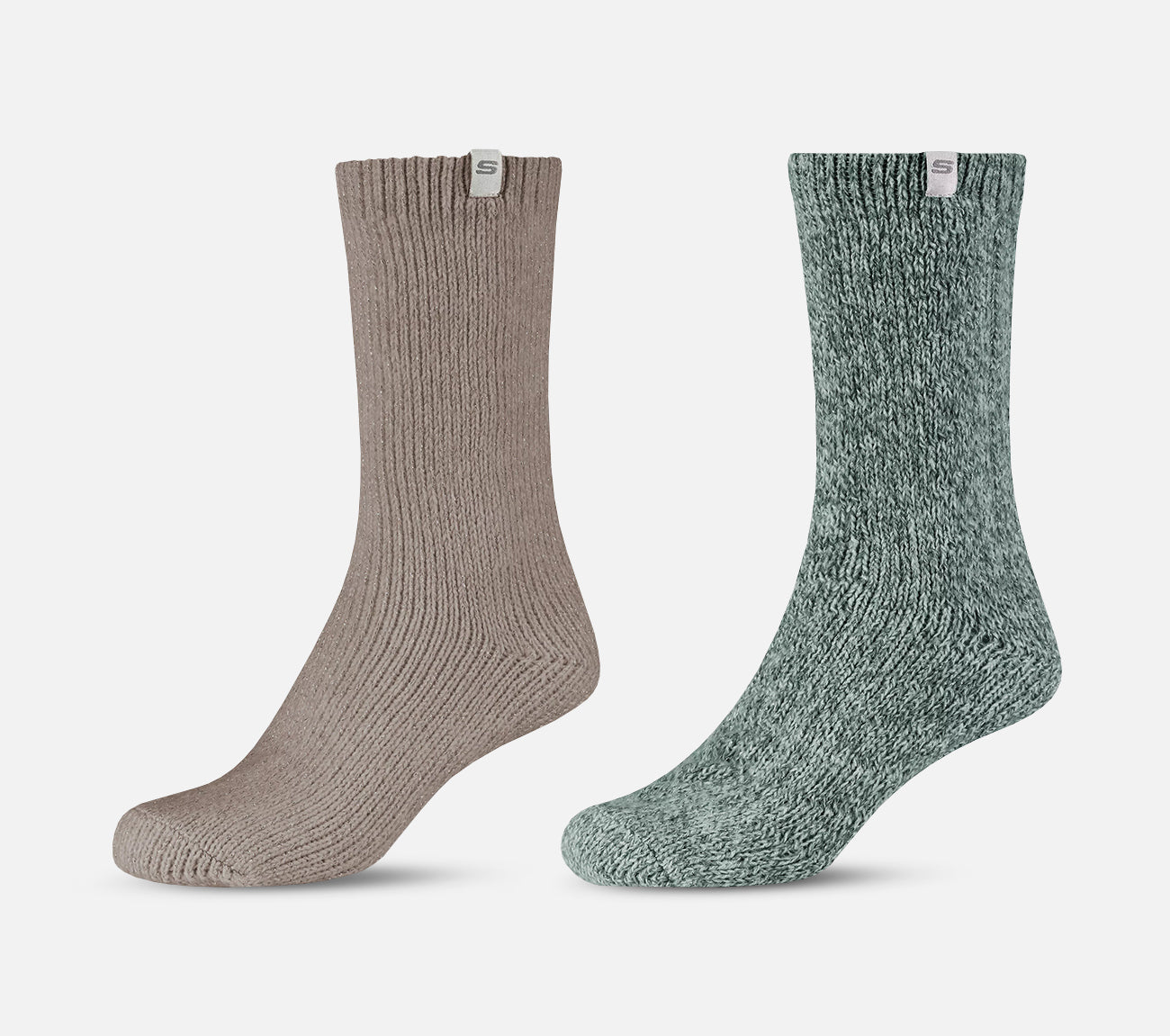 2 paria Casual Cosy kimallesukkia Sock Skechers