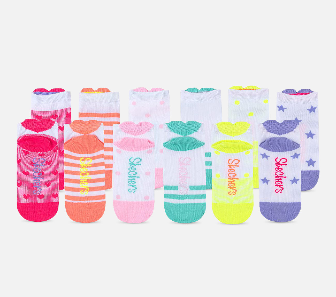 Pack Low Cut 3D Heart Socks Sock Skechers.fi