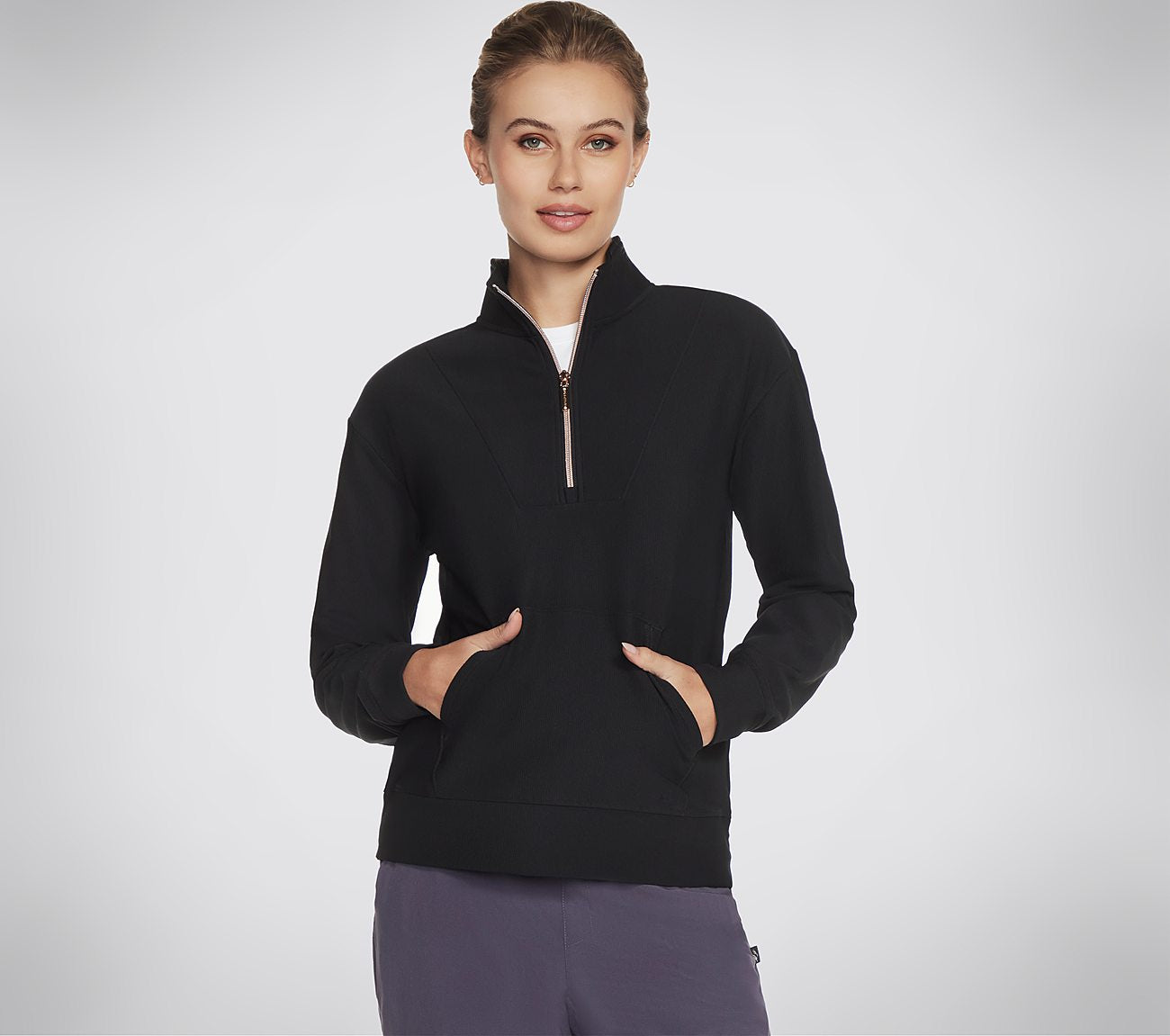 GO LUXE Rib 1/4 Zip Clothes Skechers.fi