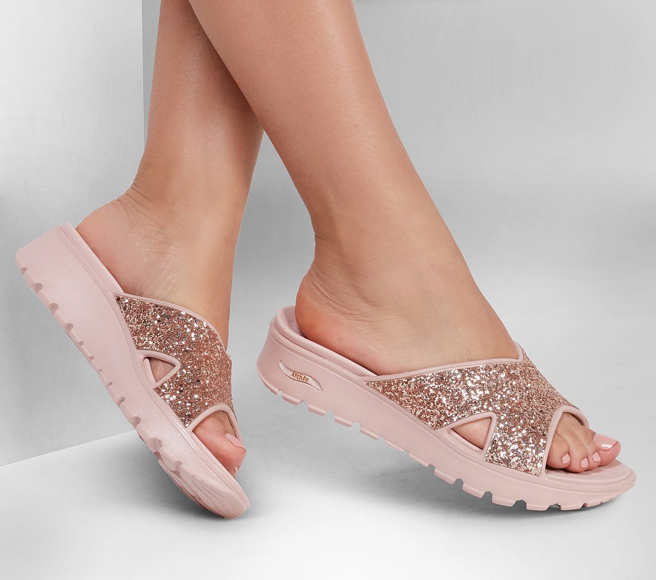 Foamies: Arch Fit Footsteps - Dazzled Girl Sandal Skechers